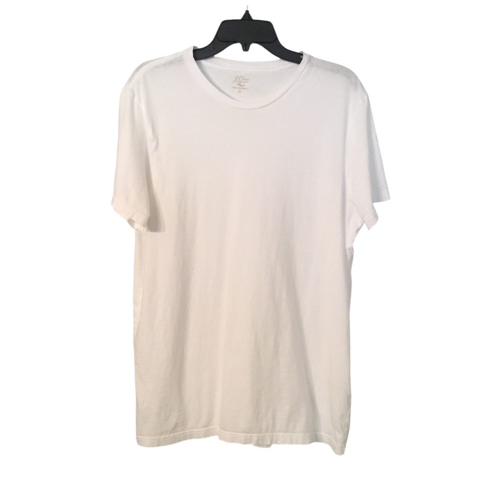 J Crew White Short Sleeve Tee Classic Crew Neck